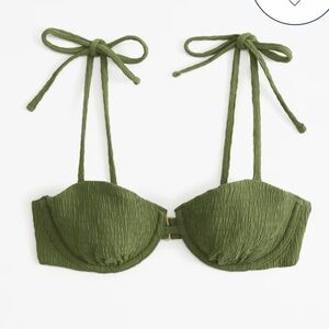 Abercrombie Tie-Strap Underwire Bikini Top - Green